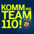 Schriftzug komm ins team 110