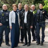 Herr Heuer, Frau Dorndorf und Mitarbeitende der Polizei und des Ordnungsamtes 