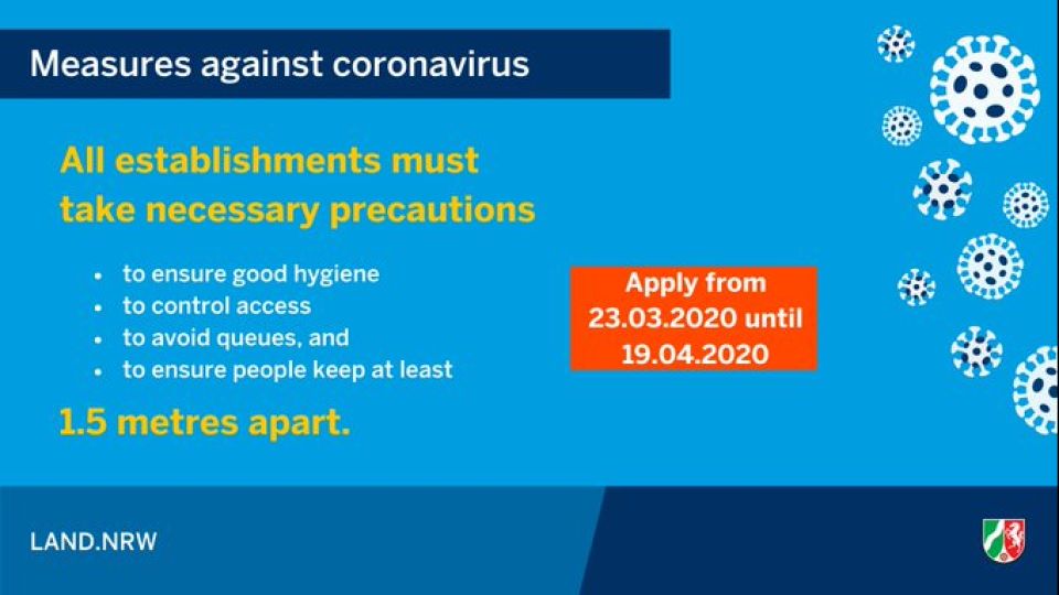 Measures against coronavirus
