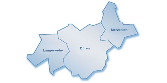 Karte Bereich Bezirksdienst Düren